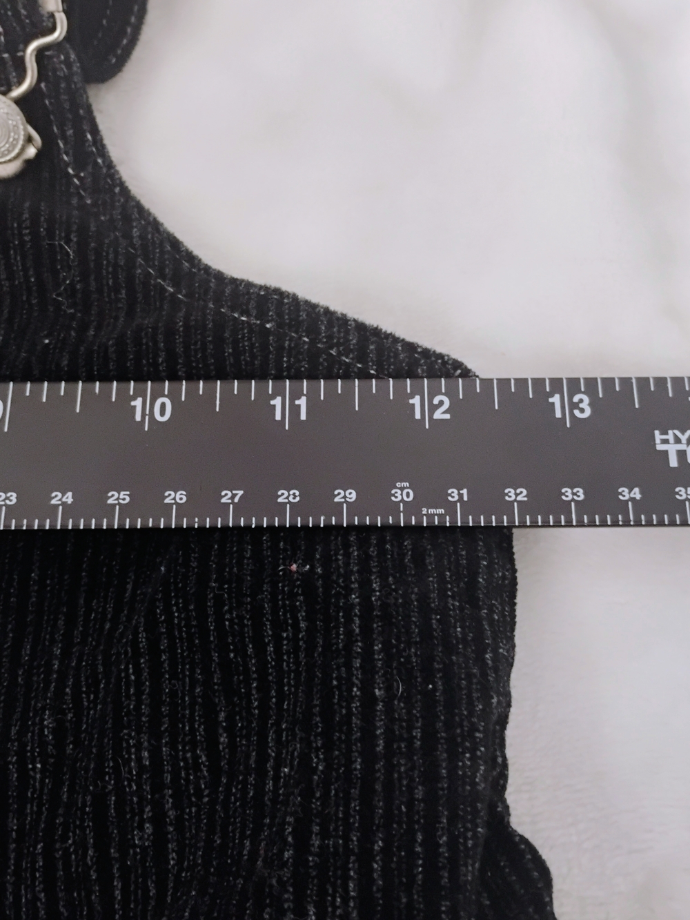 Vtg Baby Togs 5T ? Black Corduroy Fuzzy Cat Overall Jumper Dress Pockets T - Picture 4 of 5